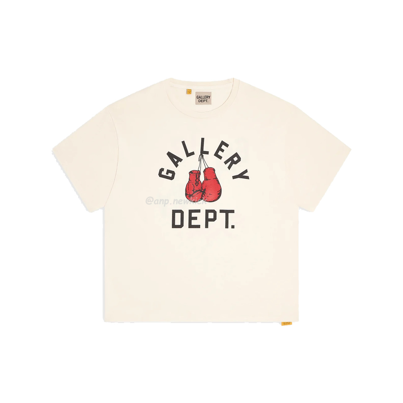 Gallery Dept. Boxing Merch Yellow Black Beige T Shirt (7) - www.newkick.vip